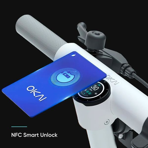 Електросамокат OKAI ES10-NEON Lite White 9", 300(600)W, 7.8Ah, 30km, 25km\h, 20%, NFC, App, 15kg (ES10-W) KOS-23364 фото