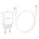 Мережевий зарядний пристрій з кабелем HOCO Stage single port charger set (Type-C to Type-C) (EU) White ( ) KOS-7452 фото 7