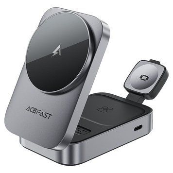 Бездротовий зарядний пристрій ACEFAST Desktop Wireless Charging holder Metal Gray ( ) KOS-13160 фото