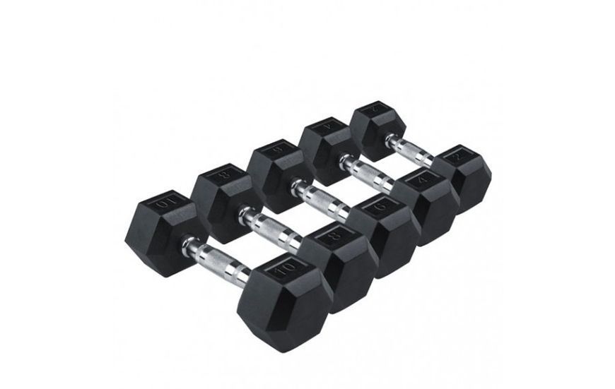 Гантелі шестигранні Rubber Hexagon Dumbbell. Ціна за 1 кг RNS-5441 фото