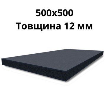 Килимок гумовий 500х500х12 мм під штангу чи гантелі. Пресс крихта RNS-53217 фото