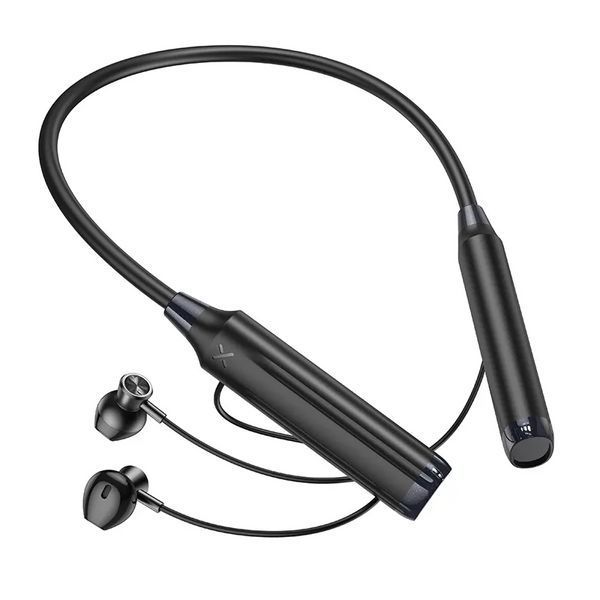 Бездротові спортивні навушники BOROFONE BE64 Perfect neckband BT earphones Black (6941991103704) KOS-18089 фото
