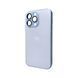 Чохол для смартфона AG Glass Matt Frame Color Logo for Apple iPhone Pro Max Sierra Blue ( ) KOS-4248 фото 1