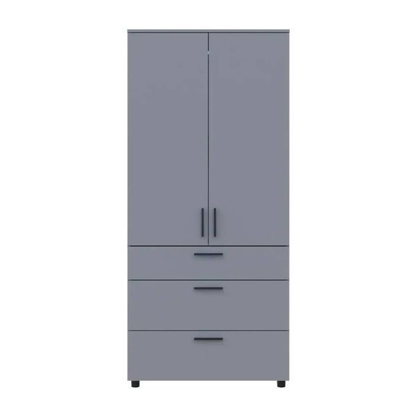 Шафа для одягу Doros Торн Сірий 2 ДСП/3Ш (штанга) 90х51.6х200 (DRS-012025) MEB-50431 фото