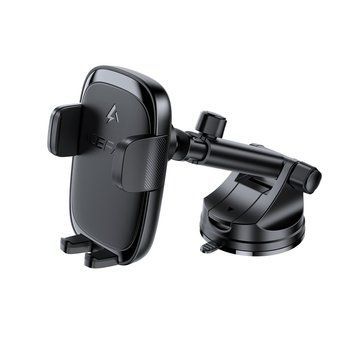 Автотримач для телефона з БЗП ACEFAST D49 press type wireless charging car holder for dashboard Black (6974316284130) KOS-36279 фото