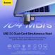 Кардрідер Baseus Lite Series USB-A to SD/TF Card Reader Grey (WKQX060013) KOS-2743 фото 11