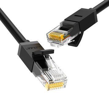 Кабель UGREEN NW102 Cat 6 U/UTP Lan Cable 1m (Black)(UGR-20159) (UGR-20159) KOS-11022 фото