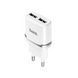 Мережевий зарядний пристрій HOCO C12 Smart dual USB charger 12W White (6957531047759) KOS-7486 фото 1