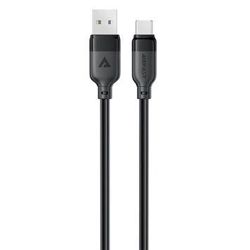 Кабель ACEFAST C16-04, USB to Type-C, 3A, 1.2m ,TPE, TPU connectors, Black (6974316283812) KOS-37147 фото