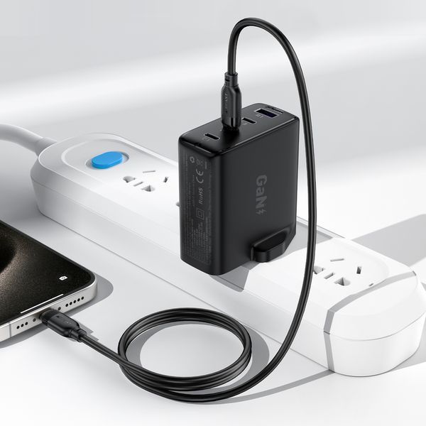Кабель ACEFAST C16-05, USB to iP, 30W, 2m,TPU, TPU connectors, Black (6974316286288) KOS-37164 фото