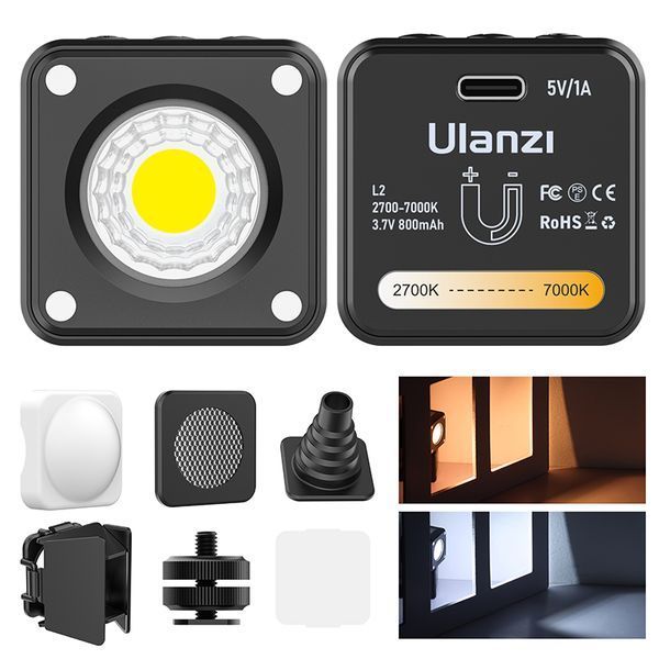 Відеосвітло Ulanzi L2 Bi-color COB Vedio Light, IP6, 5W, Black (3051) (3051) KOS-4279 фото