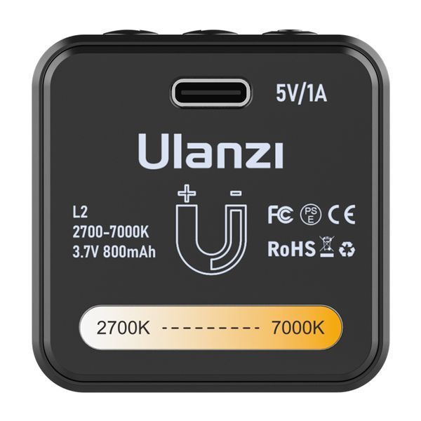 Відеосвітло Ulanzi L2 Bi-color COB Vedio Light, IP6, 5W, Black (3051) (3051) KOS-4279 фото