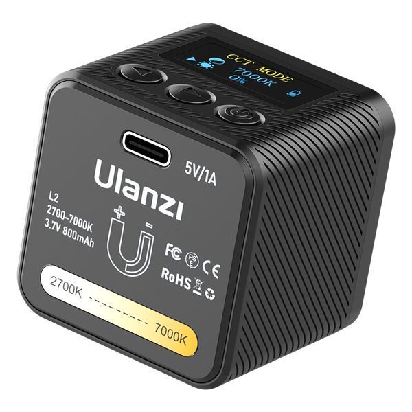 Відеосвітло Ulanzi L2 Bi-color COB Vedio Light, IP6, 5W, Black (3051) (3051) KOS-4279 фото
