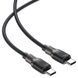 Кабель ACEFAST C10-03 Type-C to Type-C 3A, 60W, 1.2m, silicone, zinc connectors, Black (6974316283119) KOS-15858 фото 4
