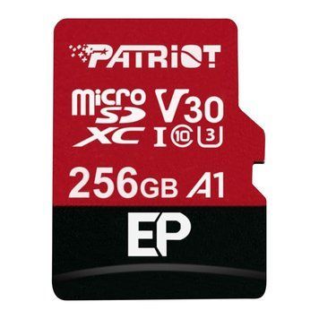 Карта пам'яті microSDXC (UHS-1 U3) Patriot EP Series 256Gb class 10 V30 (R-100MB/s, W-80MB/s) (adapter SD) (PEF256GEP31MCX) KOS-4738 фото