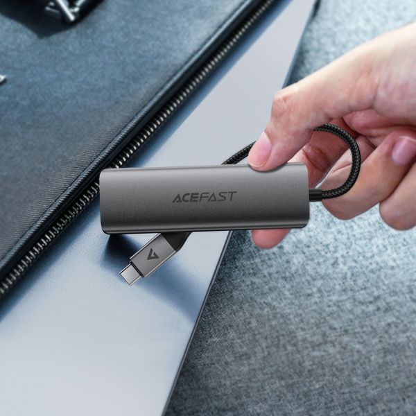 USB-хаб ACEFAST USB-C HUB Metal Gray ( ) KOS-37412 фото