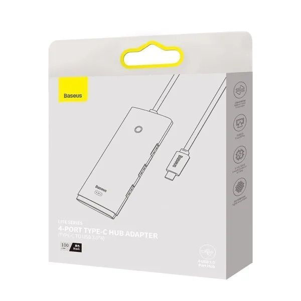 USB-хаб Baseus Lite Series Type-C HUB Adapter (Type-C to USB. ) Black ( ) KOS-3254 фото