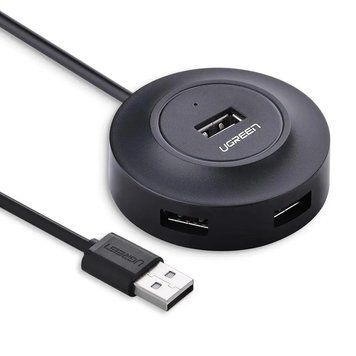USB-хаб UGREEN USB 2.0 Hub 4 Ports 1m (Black) (UGR-20277) KOS-11083 фото