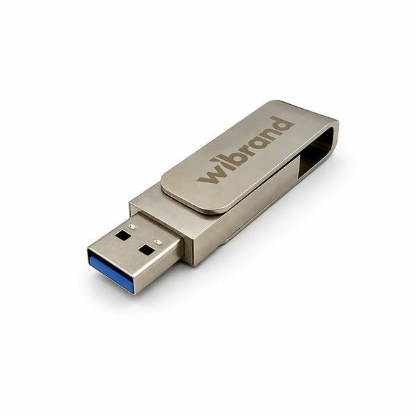 Портативний SSD Wibrand Wolf 1TB USB 3.2 Gen.2 Type-C/Type-A Read/Write 1000MB/s Silver (WIEXSSD/WO1TB) KOS-38031 фото
