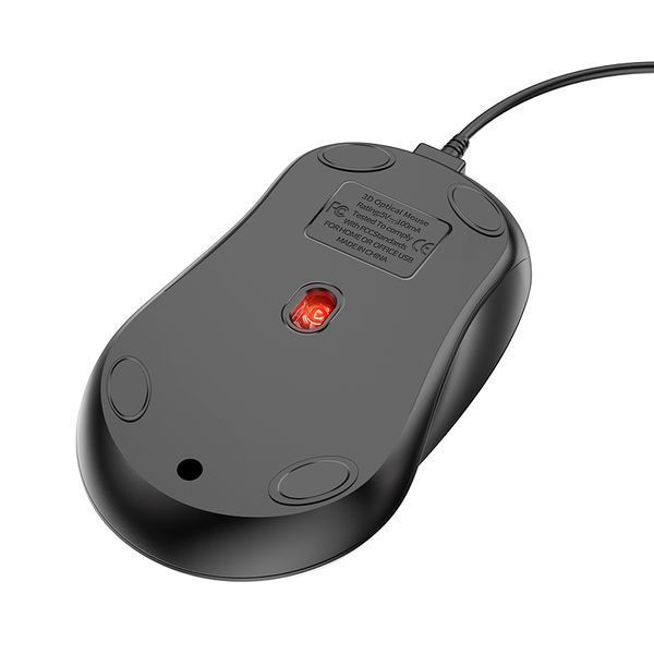 Миша BOROFONE BG4 Business wired mouse Black (6974443382976) KOS-10414 фото
