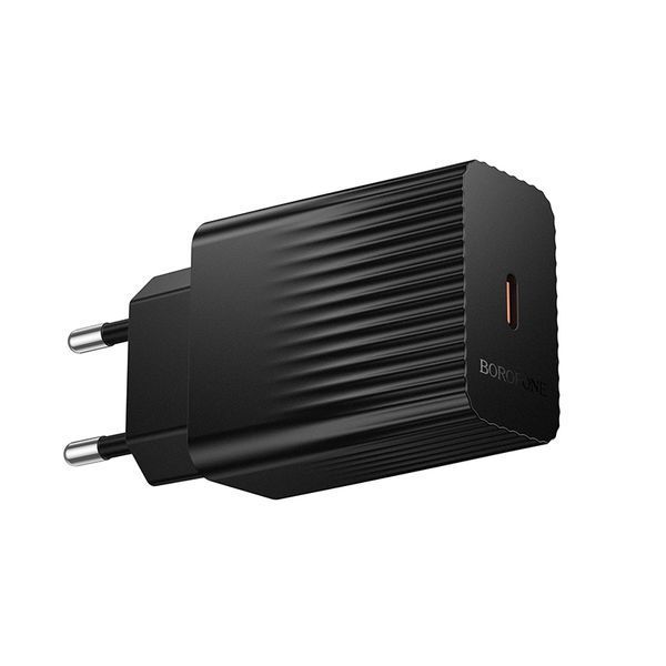 Мережевий зарядний пристрій BOROFONE BAS75A Source single port PD30W charger Black (6941991122811) KOS-37205 фото