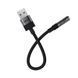 Аудіокабель ACEFAST J13 USB-A to 3.5mm female, nylon braid, 0.15m, Black (6974316285298) KOS-36571 фото 4