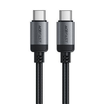 Кабель ACEFAST C20-03 USB-C to USB-C aluminum alloy charging data cable Black (6974316283775) KOS-19097 фото