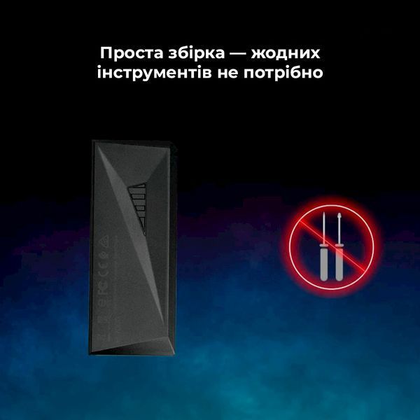Зовнішня кишеня для накопичувача A-DATA для SSD M. PCIe/SATA. Type-C Black ( ) KOS-35907 фото
