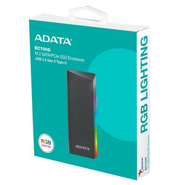 Зовнішня кишеня для накопичувача A-DATA для SSD M. PCIe/SATA. Type-C Black ( ) KOS-35907 фото