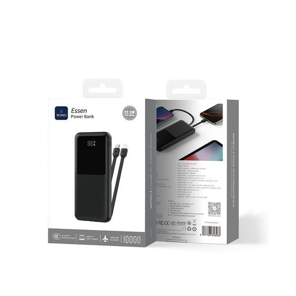 Зовнішній акумулятор WIWU Essen power bank. ( ) Black ( ) KOS-36311 фото