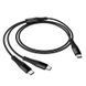 Кабель HOCO X123 Victory 2-in-1 charging cable(C to C+C) Black (6942007663595) KOS-37441 фото 7
