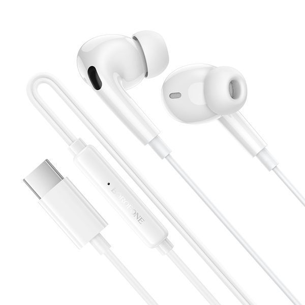 Навушники дротові BOROFONE BM100 Pro (Type-C) White (6941991121784) KOS-32142 фото
