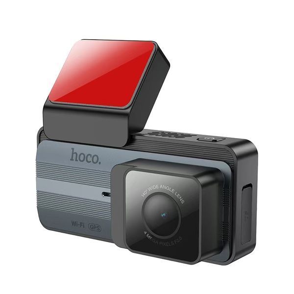 Відеореєстратор HOCO DV12 driving recorder 2K display GPS(with rear camera) Silvery Gray (6942007640176) KOS-7568 фото
