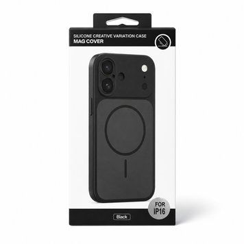 Чохол для смартфона Silicone Creative Variation Case MAG COVER Apple iPhone 16 1,Black (MagCOViP16-1) KOS-37017 фото