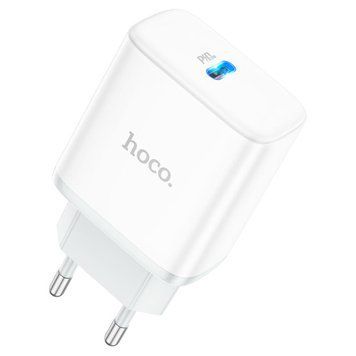 Мережевий зарядний пристрій HOCO C104A Stage single port PD20W charger White (6931474782892) KOS-20743 фото