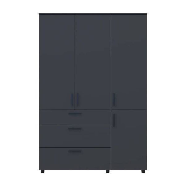 Шкаф для одежды Doros Торн Антрацит 3 ДСП/3Ш (штанга) 135х51.6х200 (DRS-012085) MEB-50491 фото