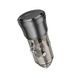 Автомобільний зарядний пристрій BOROFONE Clever single port car charger Transparent Black ( ) KOS-3825 фото 1