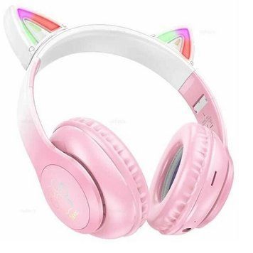 Бездротові накладні навушники HOCO W42 Cat ears BT headphones Cherry Blossom (6931474795847) KOS-11231 фото