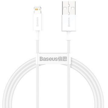 Кабель Baseus Superior Series Fast Charging Data Cable USB to iP 2.4A 2m White (CALYS-C02) KOS-2458 фото