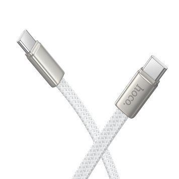 Кабель HOCO X125 Exceso 60W charging data cable C to C White (6942007671699) KOS-37314 фото