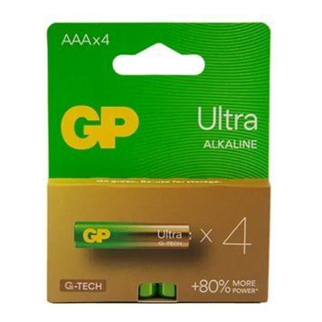 Батарейка GP LR3/AAA ULtra Alkaline (4шт) (4891199218255) KOS-36483 фото