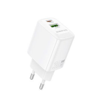 Мережевий зарядний пристрій BOROFONE Fuente. charger (EU) White ( ) KOS-7995 фото