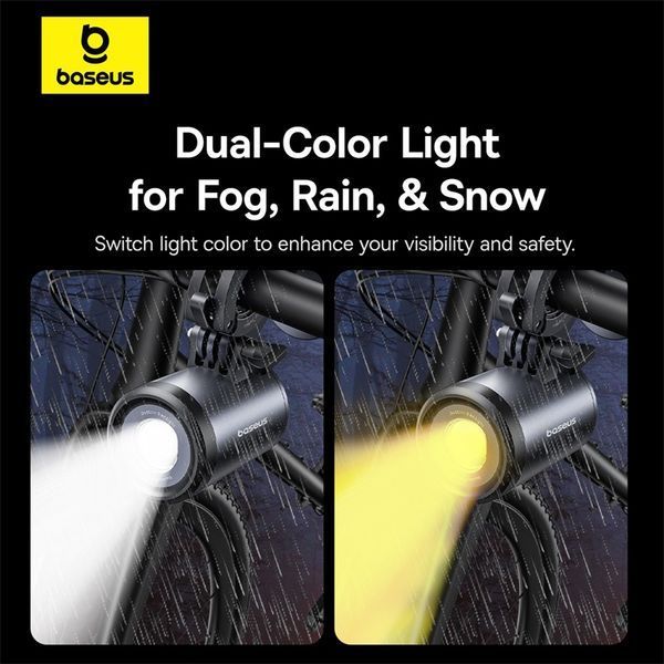 Велотримач для телефона Baseus PrimeTrip Series Dual-Color Bike Light 2-in-1 Set Cosmic Black (C12569000121-00) KOS-8345 фото