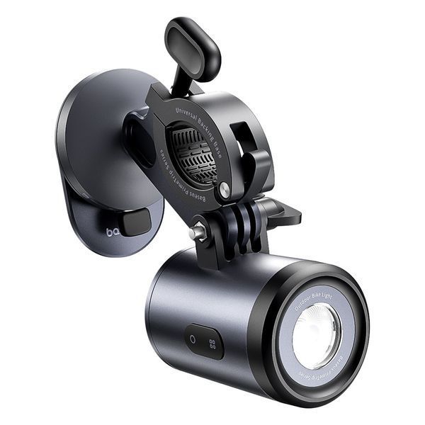Велотримач для телефона Baseus PrimeTrip Series Dual-Color Bike Light 2-in-1 Set Cosmic Black (C12569000121-00) KOS-8345 фото