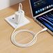 Кабель HOCO X124 Bien 60W silicone charging data cable C to C White (6942007664455) KOS-37312 фото 4