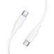 Кабель HOCO X124 Bien 60W silicone charging data cable C to C White (6942007664455) KOS-37312 фото 3