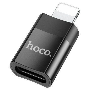 Адаптер HOCO UA17 iP Male to Type-C female USB2.0 adapter Black (6931474761996) KOS-9720 фото