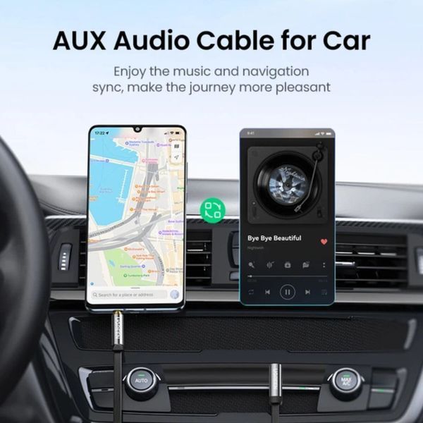Аудіокабель UGREEN AV119 3.5mm Male to 3.5mm Male Cable 1m Black (UGR-10733) KOS-36600 фото