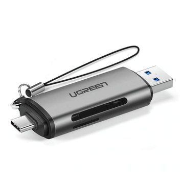 Кардрідер UGREEN CM185 USB-C/USB-A Card Reader (UGR-50706) (UGR-50706) KOS-17883 фото