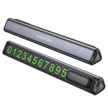Паркувальна карта BOROFONE FC3 Ronny can hidden parking sign Black Metal Gray (6941991118760) KOS-9723 фото